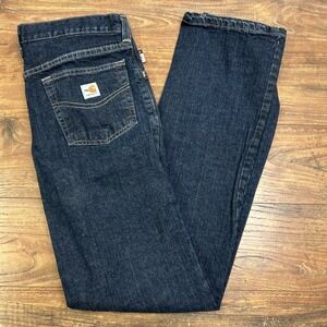 Carhartt FR Flame Resistant 30x34 Blue Work Jeans Mens 101814-972 2112 CAT 2